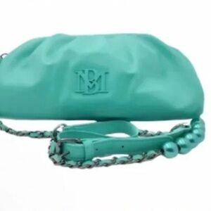 Badgley Mischka Blue Clutch with Chain Strap